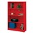 Stevens Industries Laminate Bookcas<br>60" high unit shown in Tulip Red